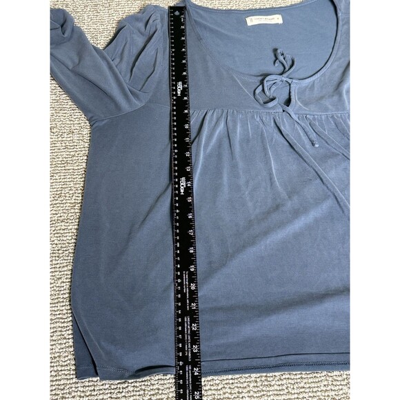 Lucky Brand Sandwash Tie Front Top Womens XL Blue - Picture 6 of 8